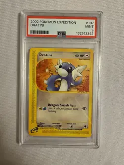 2002 Pokemon - Dratini Non-Holo Rare E Reader Expedition 107/165 PSA 9 MINT WOTC - Image 1