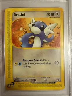 2002 Pokemon - Dratini Non-Holo Rare E Reader Expedition 107/165 PSA 9 MINT WOTC - Image 3