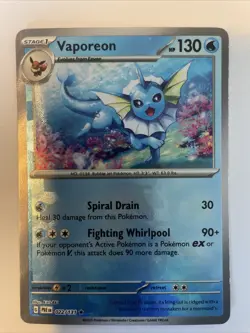 Vaporeon 022/131 Masterball holo Pokemon Prismatic Evolutions English - Image 1