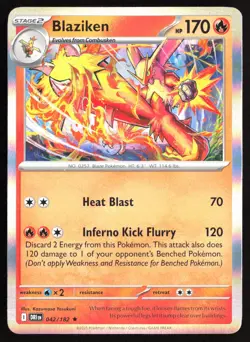 Pokemon TCG - Blaziken - Holo Rare SV10: Destined Rivals 042/182 NM - Image 1