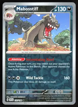 Pokemon TCG - Mabosstiff - Reverse Holo Uncommon SV01: Scarlet & Violet Base Set - Image 1