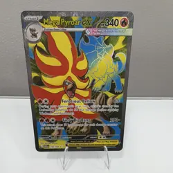 Pokemon TCG Mega Pyroar EX 099/086 Breakthrough Full Art Holo Secret Rare 340 HP - Image 1