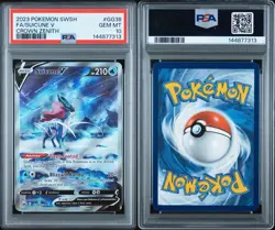 2023 Pokemon Suicune V GG38/GG70 Crown Zenith Galarian Gallery Holo PSA 10 - Image 3