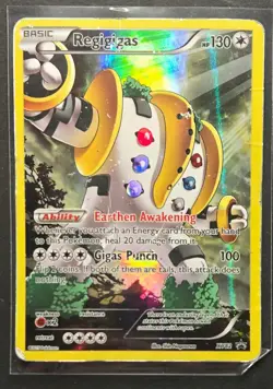 Regigigas XY82 Black Star Promo Pokemon 2015 DAMAGED - Image 1