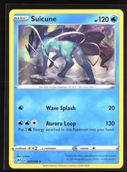 Pokemon TCG - Suicune Holo Holo Rare SWSH03: Darkness Ablaze 037/189 NM - Image 1