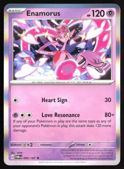 Pokemon TCG - Enamorus - Holo Rare SV06: Twilight Masquerade 093/167 NM - Image 1