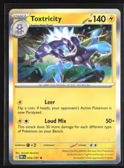 Pokemon TCG - Toxtricity Holo Rare SV03: Obsidian Flames 072/197 NM - Image 1