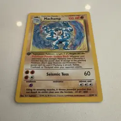 Pokemon TCG Machamp Holo 1st Edition Rare Card Base Set 8/102 - Image 1
