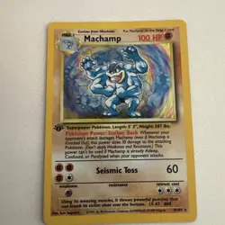 Pokemon TCG Machamp Holo 1st Edition Rare Card Base Set 8/102 - Image 2