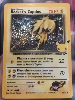 Rocket's Zapdos - 15/132 - 25th Anniversary Celebrations - Holo - Pokemon Card - Image 1