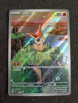 Victini SVP 208 Illustration Rare Black Star Promo Pokemon Card - Image 1
