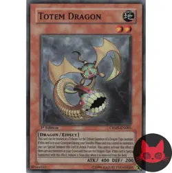 Yugioh Totem Dragon CRMS-EN085 Super Rare 1st Edition NM - Image 1