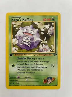 Koga's Koffing 79/132 1st Edition Gym Challenge Pokemon Card NM Near Mint - Image 1