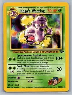 Koga's Weezing Gym Challenge #050/132 Uncommon Pokemon Card - Image 1