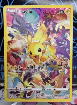 Pokemon TCG Pikachu Crown Zenith Holo Card 160/159 Mint Secret Rare - Image 1