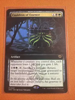 Cauldron of Essence Extended Art R 347 - MTG Secrets of Strixhaven - Image 1