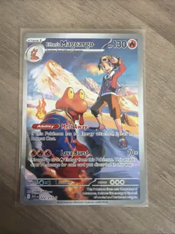 Pokemon TCG Ethan's Magcargo 222/217 SIR Full Art Holo Ascended Heroes English - Image 1