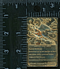 Burger King 2000 Pokemon Charizard 23K Gold-Plated Trading Card No COA Ball - Image 2