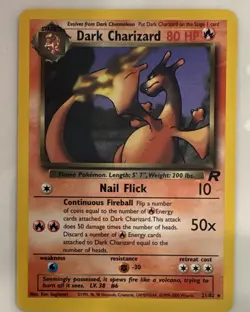Wizards Pokemon TCG Dark Charizard Team Rocket 21/82 - Image 1