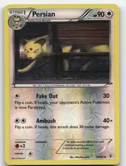 PERSIAN 54/83 UNCOMMON REVERSE HOLO GENERATIONS POKEMON LIGHTLY PLAYED - Image 1