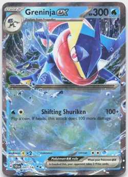Greninja ex 41/142 Double Rare Stellar Crown Pokemon Near Mint - Image 1