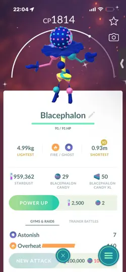 Pokemon Go Shiny Ultrabeast Blacephalon - Image 1