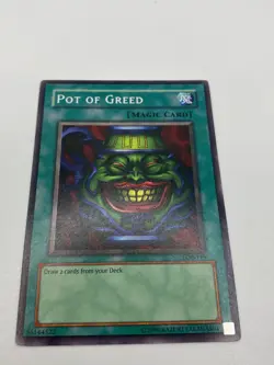 Yugioh Pot of Greed Legend of Blue Eyes White Dragon Lob-119 Eng Excellent - NM - Image 2