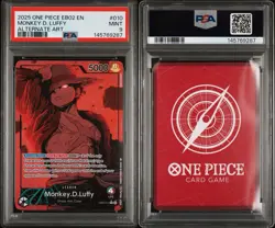 2025 One Piece EB02 EN Monkey D Luffy Alternate Art #010 PSA 9 GEM MINT - Image 3