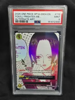 2026 ONE PIECE THE AZURE SEA'S SEVEN ALT ART #118 YOU'LL FRIGHTEN ME... PSA 9 - Image 1