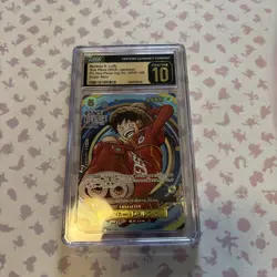 One Piece Monkey D. Luffy OP07-109 Day'24 Super Rare CGC Pristine 10 Japanese - Image 2