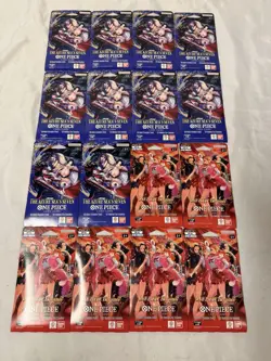 One Piece TCG Heroines Edition & The Azure Sea's Seven Booster Pack Lot of 16 - Image 1