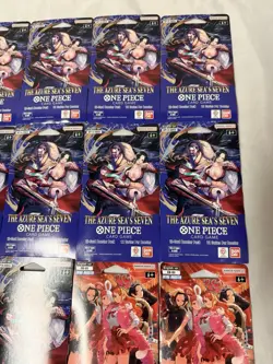 One Piece TCG Heroines Edition & The Azure Sea's Seven Booster Pack Lot of 16 - Image 3