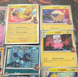Pokemon TCG Team Rocket 12-Card Lot Meowth Mimikyu Zapdos Mareep Flaaffy - Image 4