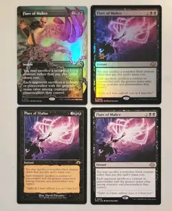 4x Flare of Malice (Borderless) *foil, Retro, PreRelease, & Regular - Modern Hor - Image 1