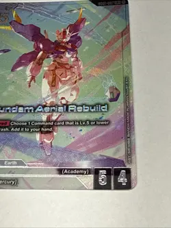 Gundam Aerial Rebuild GD01-067 LR+ FOIL Newtype Rising Gundam Card Game - Image 4