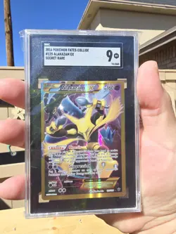 2016 Pokemon Fates Collide Alakazam EX Holo Card 125/124 SGC 9 - Image 1