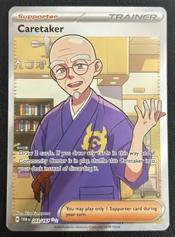 Caretaker 203/167 Twilight Masquerade Full Art Ultra Rare Pokemon TCG Card NM - Image 1