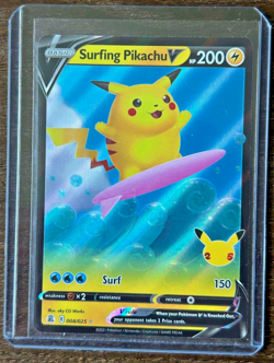Pikachu V 008/025 SWSH Celebrations Holo Ultra Rare Pokemon TCG Card NM/M - Image 1