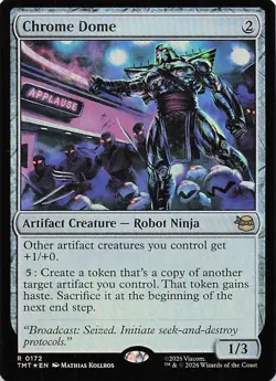 Chrome Dome R Teenage Mutant Ninja Turtles 172 NM FOIL - Image 1