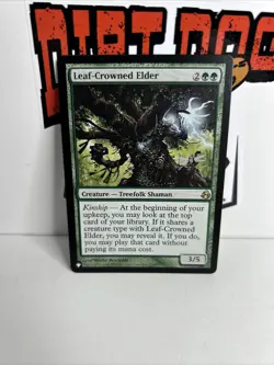 MTG Magic the Gathering Rare Leaf-Crowned Elder Morningtide NM - Image 1