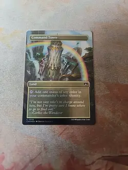 Command Tower Borderless FOIL Commander Masters MTG LP - Image 1