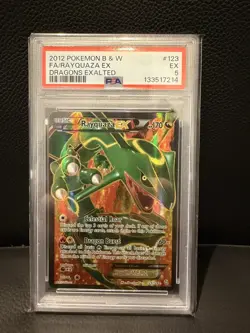 Pokemon Rayquaza EX Dragons Exalted Full Art #123 PSA 5 - Image 1