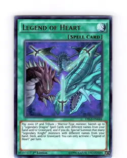 Yu-Gi-Oh TCG Legend Of Heart DRL3-EN046 1st Edition Ultra Rare Card NM - Image 1