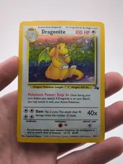 1999 Pokemon TCG Dragonite Holo (4) Fossil #04/62 - Image 1