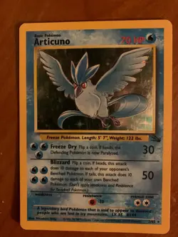 Pokemon TCG Articuno Fossil 2/62 Holo Unlimited Holo Rare - LP Excellent - Image 2