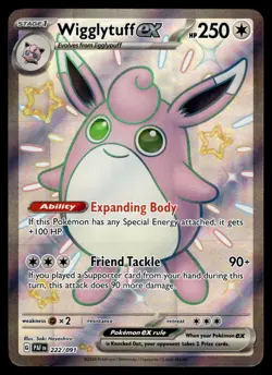 Wigglytuff ex 222/091 SV: Paldean Fates Pokemon - Image 1