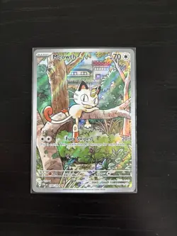 Pokemon TCG Meowth Holo Illustration Rare ME02: Phantasmal Flames 106/094 - Image 1
