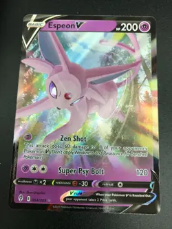 Espeon V 064/203 ULTRA RARE SWSH Evolving Skies Pokemon Card NM Holo 2021 - Image 1