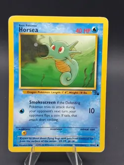 Horsea 49/62 | Base Set Unlimited | 1999 Pokemon TCG English | DAMAGED - Image 1