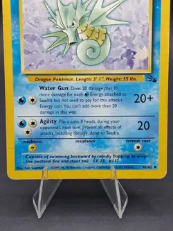Pokemon TCG Seadra Fossil 42/62 Regular 1999-2000 Wizards Base Set Copyright... - Image 3